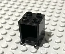 LEGO Black Container Box 2x2x2
