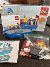 LEGO Freighter 4015 Box Instructions Vintage Town Boat (missing one man)