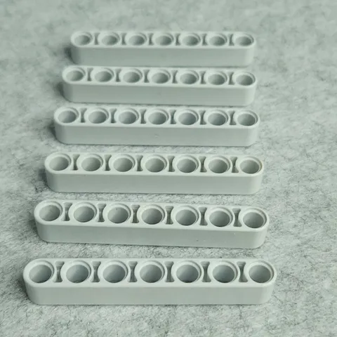LEGO 32524 Technic Liftarm Thick 1 x 7 Very Light Bluish Gray x6 Genuine
