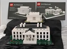 *INCOMPLETE* White House & Lincoln Memorial 21022 & 21006 LEGO Architecture lot