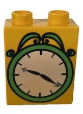 VTG Retired Lego Duplo Yellow Clock  Thomas The Train Set #2005 RARE