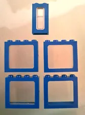 LEGO Window Train 1x4x3 - 1x2x3 (60593- 6556) Blue