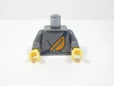 LEGO Dark Gray Printed Torso Minifig Fanny Pack Shoulder Bag Purse H12