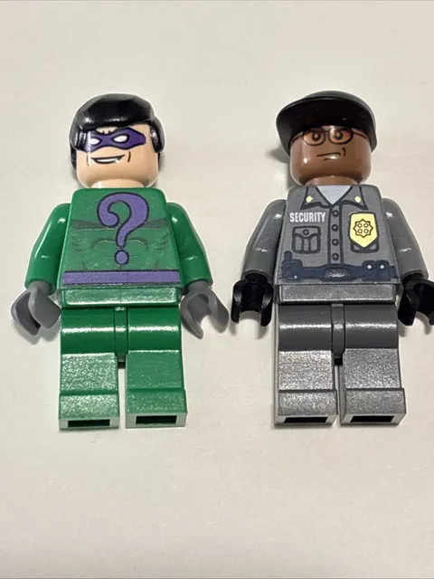 LEGO Minifigure Riddler & Arkham Security Guard 2006 7785 100% Original