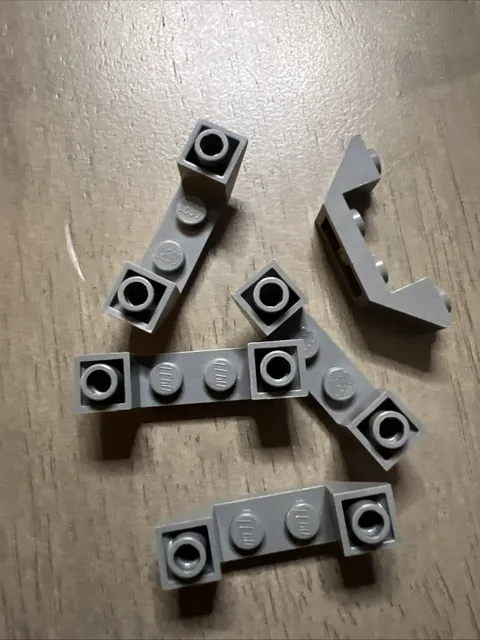 LEGO 32802 Dark Bluish Gray Slope, Inverted 45 4 x 1 Double x5