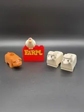 Lego Duplo Figures Farm Lot of Vintage Animals Sheep Pig Chicken Farm Sign Stand