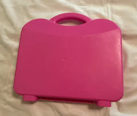 LEGO Pink Portable Compartment Box w/ Handle, 5 Compartments, Fits Bricks