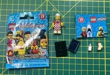 Lego Minifigure Hot Dog Vender, Series 17, Original bag, instructions and parts