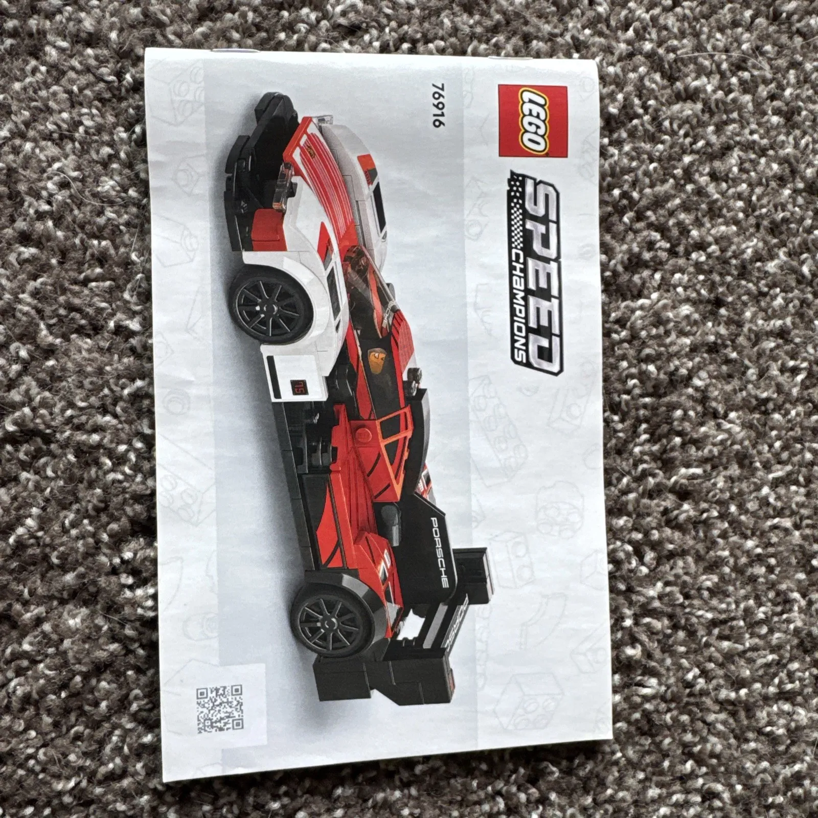 LEGO 76916 Speed Champions Porsche 963 Instruction Manual Only OEM Original
