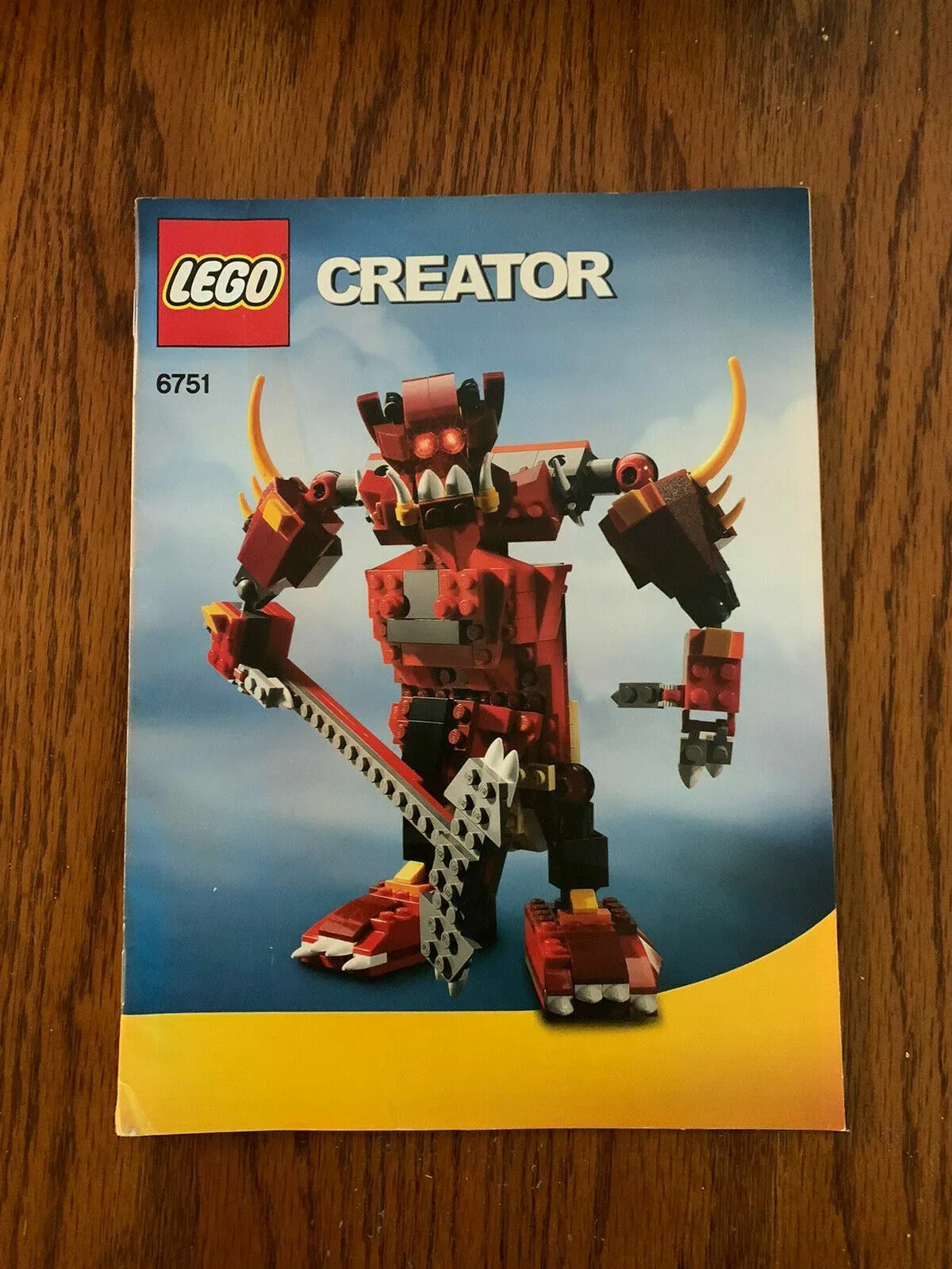 Lego Book Instructions 6751 Book ONLY Creator Fiery Legend 3