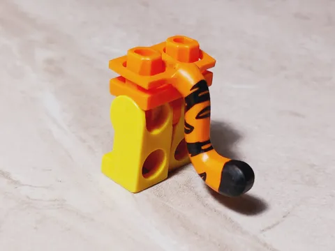 New LEGO Tiger Tail Unique Stripes Mascot Uniform School Pride Orange Black
