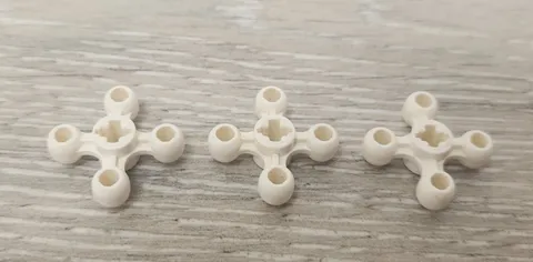 Lego 32072 49135 White Technic Gear Knob Cog Wheel with Axle Hole Lot Of 3