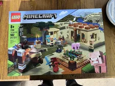 LEGO Retired Minecraft 21160 The Illager Raid Complete Set Boxed 562pc Age 8+