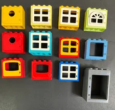 LEGO and LEGO Duplo 11 Windows Doors; Various Sizes and Colors