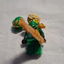 LEGO NINJAGO Lloyd Green Ninja Minifigure Blonde Hair Gold Armour Mask njo679