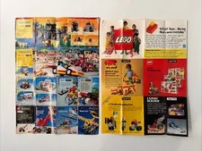Vintage 1980s LEGO Promotional Foldout Catalogs Lot Technic Duplo Town Insert 