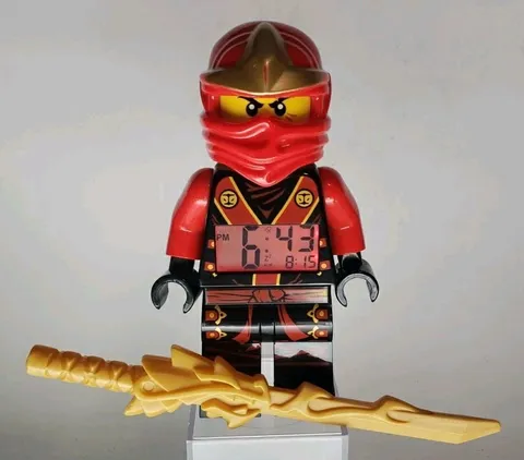LEGO Ninjago Red Ninja 9" Kai with Sword Digital Alarm Clock RARE VERSION