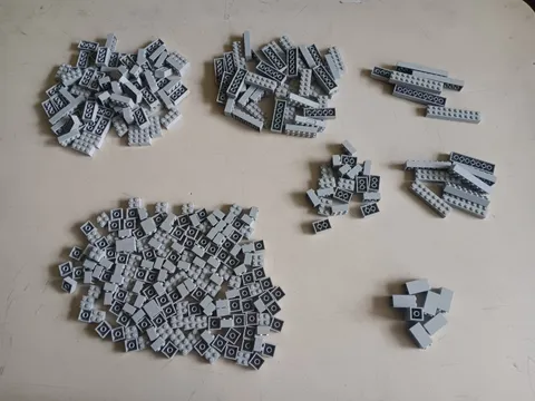 LEGO BULK LOT OF 330 LIGHT BLUISH GRAY BRICKS 2X2 2X3 2X4 2X6 2X8 2X10 2X2X3