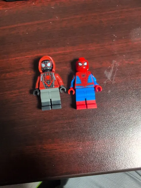Lot Of 2 LEGO Minifigure Super Heroes Spider-Man Miles Morales