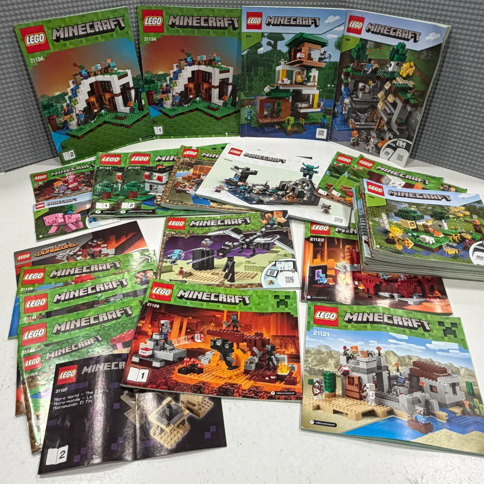 Lego 32 Minecraft Manuals For 21127 21246 21155 21134 21174 21121 + More !