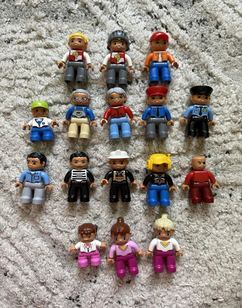 LEGO DUPLO Minifigure Lot - 16 Figures Assorted Characters, Plastic, Age 1½+