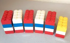 Vintage 1969 LEGOs (lot of 23) Samsonite Red/White/Blue/Yellow Jumbo Bricks!!!