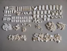 LEGO BULK LOT 326 WHITE CURVED SLOPE WEDGE INVERTED BRICKS SHIP VEHICLE PIECES