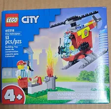 LEGO CITY 60318 Fire Helicopter Fire Subtheme Learn to Build 53pc Age 4+