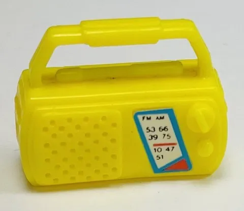 VTG 2001 Mattel Barbie Coleman Campin' Gear Playset REPLACEMENT RADIO Yellow EUC