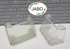 (B8/10) LEGO 2x 3823 Windscreen 2x4x2 Front Window Cockpit trans clear