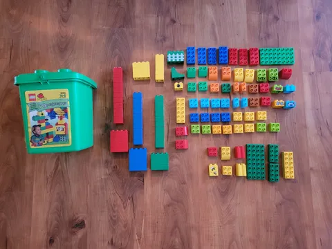 Vintage Lego Duplo Set # 3036 w/Original Green Storage Box READ DESCRIPTION