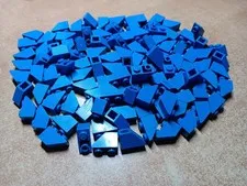 LEGO BULK LOT OF 110 BLUE INVERTED SLOPES BRICKS 45° 2X1 #3665
