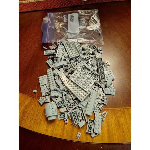 LEGO Bulk 1/2 Pound Lot Gray Bricks Plates Technic Pieces Mixed Asst Light Dark
