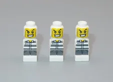LEGO microfigures 3x thief City Alarm game 3865  replacement