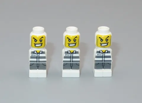 LEGO microfigures 3x thief City Alarm game 3865  replacement