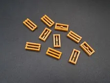 LEGO - 10x - Tile - Tile - 1x2 Cricket - Gold - Gold - 2412b