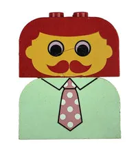 LEGO Slope Brick 2 x 4 x 2 Curved with Male Face Classic Freestyle Person