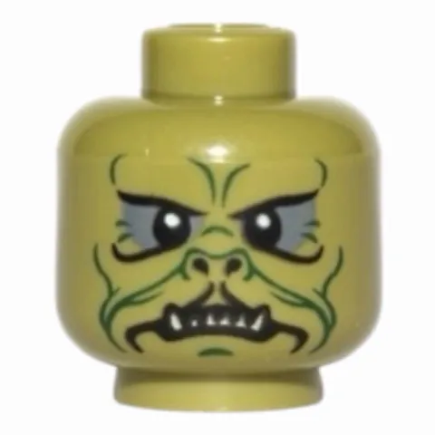 LEGO Minifigure, Head Alien SW Klatooinian with Dark Green