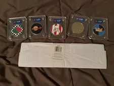 5 LEGO VIP Collectible Coins & Display Case Complete Set Space Pirate NEW