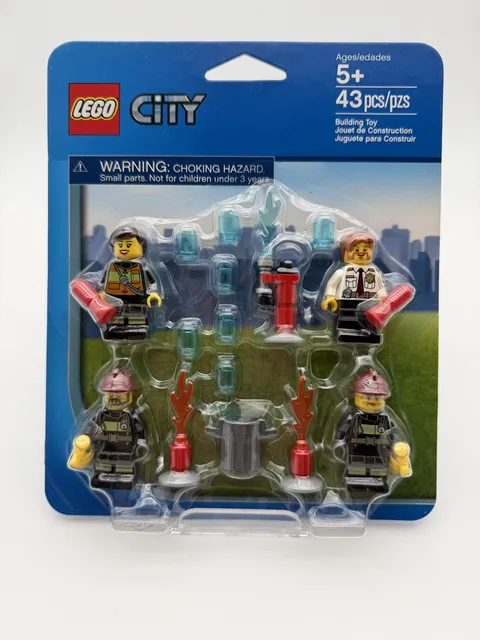 LEGO: City 850618 Four Minifigure Pack Firefighter Fire Chief Captain New Sealed