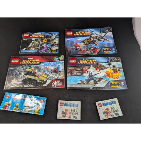 Lego Instruction Manual Lot Marvel Avengers DC Super Heroes 76017 76011 76010