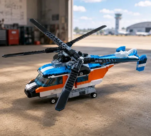 LEGO Creator 3 in 1 Twin Rotor Helicopter 31096 Retired Aircraft Building Set