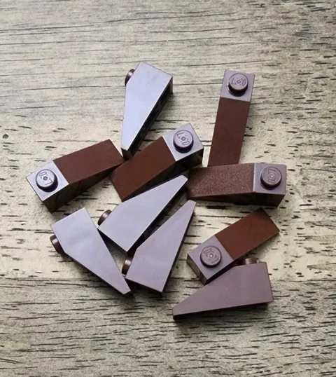 LEGO Reddish Brown Slope 33° 3 x 1 QTY 10 Part No. 4286