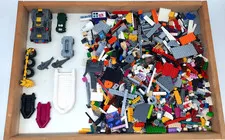 5 lbs Bulk LEGO Mix of Bricks, Cars, Chassis, Rafts, Sharks stored (W2-L)