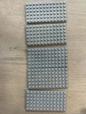 LEGO 3028 Dark Bluish Gray Baseplate 6 x 12 - 5 Pieces