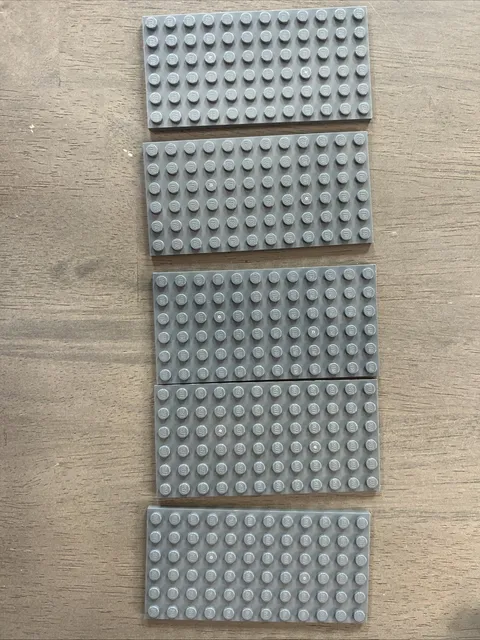 LEGO 3028 Dark Bluish Gray Baseplate 6 x 12 - 5 Pieces
