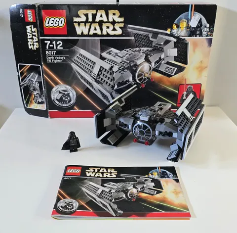 Lego Star Wars Darth Vader's TIE Fighter 8017 with Minifigure Bundle Complete