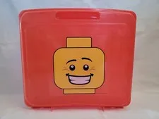 LEGO Hard Transparent Red Plastic Storage Case (2010)
