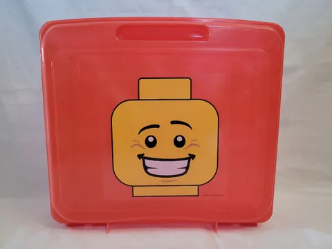 LEGO Hard Transparent Red Plastic Storage Case (2010)