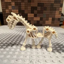 LEGO White Skeleton Horse Animal Figure, Plastic Build/Parts - Animals Interest